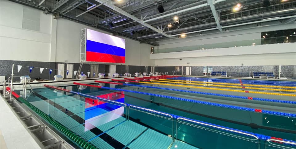 6 светодиодных экранов для Дворца водных видов спорта, город Екатеринбург